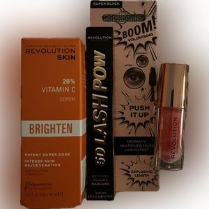 BUNDLE: Vitamin C Serum, Lip Swirl Gloss Soft Pink, 5D Lash Mascara Super Black